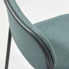 Sgabello da Cucina in Tessuto e Metallo Made in Italy 2 Pezzi - Sangria Viadurini