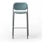 Sgabello da Cucina in Tessuto e Metallo Made in Italy 2 Pezzi - Sangria Viadurini