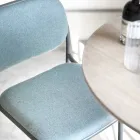 Sgabello da Cucina in Tessuto e Metallo Made in Italy 2 Pezzi - Sangria Viadurini