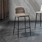 Sgabello da Cucina in Velluto Colorato Design Moderno e Elegante - Bizet Viadurini