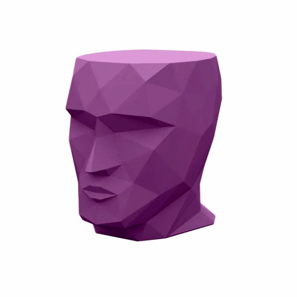Sgabello da esterno a forma di volto di design moderno Adan by Vondom Viadurini