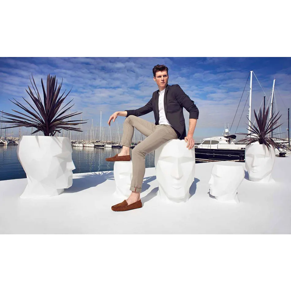 Sgabello da esterno a forma di volto di design moderno Adan by Vondom Viadurini