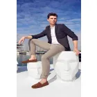 Sgabello da esterno a forma di volto di design moderno Adan by Vondom Viadurini