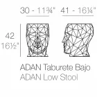 Sgabello da esterno a forma di volto di design moderno Adan by Vondom Viadurini