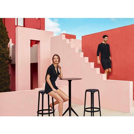 Sgabello da esterno Brooklyn by Vondom in polipropilene, H 76 cm Viadurini