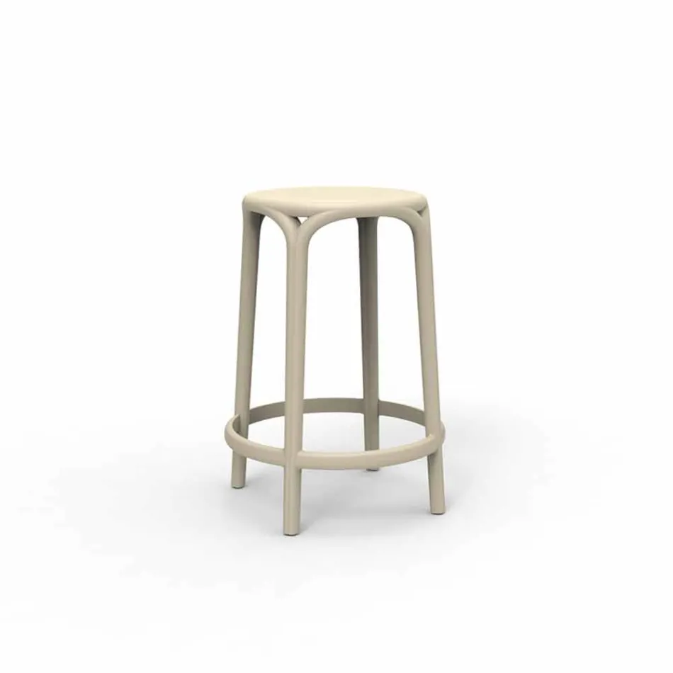Sgabello da esterno Brooklyn Vondom H 66 cm, in polipropilene Viadurini
