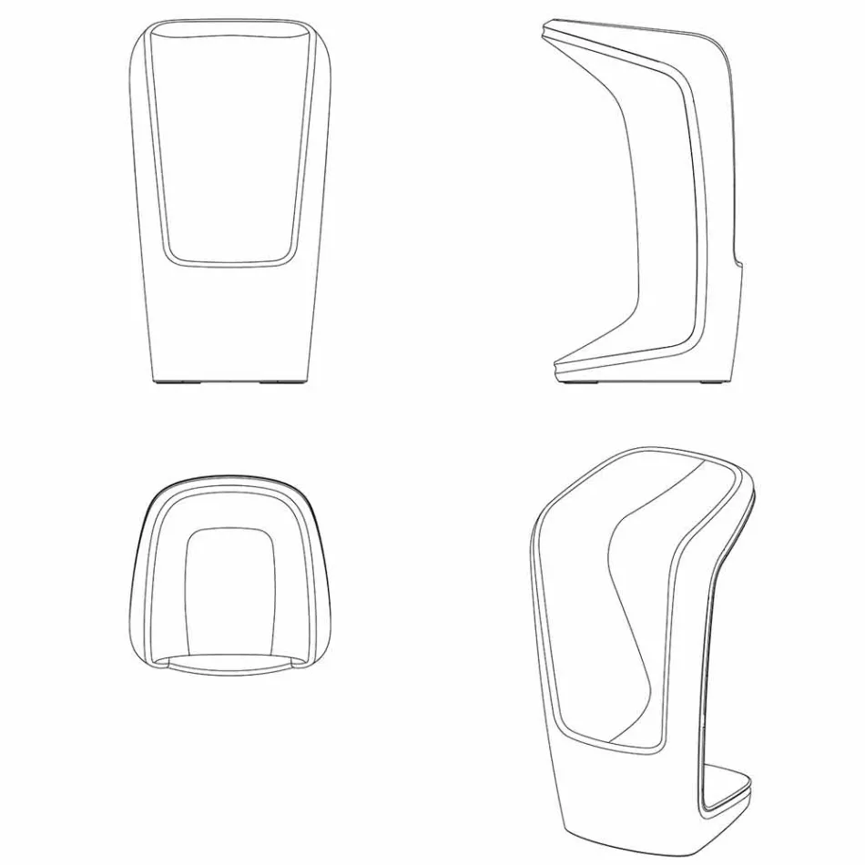 Sgabello da esterno di design moderno Ufo by Vondom in polietilene Viadurini