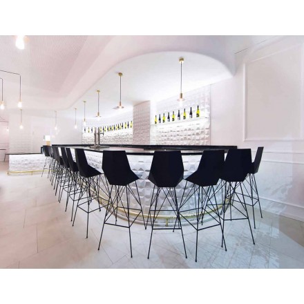 Sgabello da esterno H 111 cm Faz by Vondom in polipropilene e acciaio Viadurini