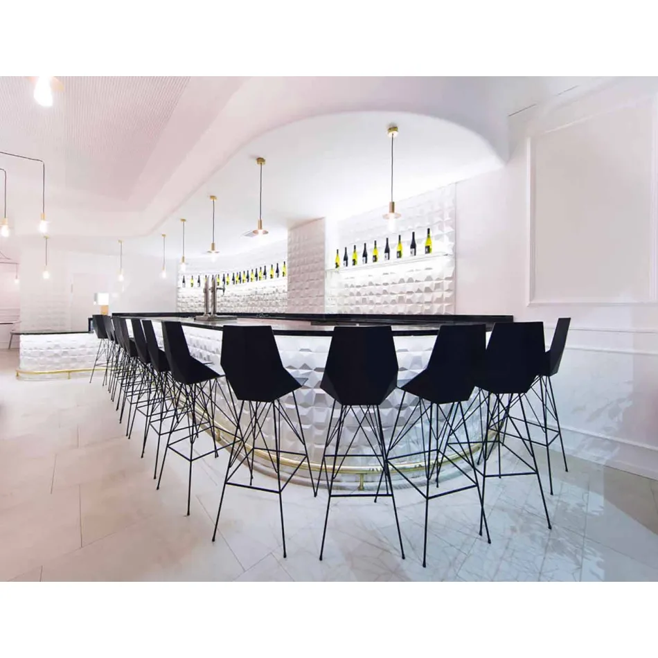 Sgabello da esterno H 111 cm Faz by Vondom in polipropilene e acciaio Viadurini