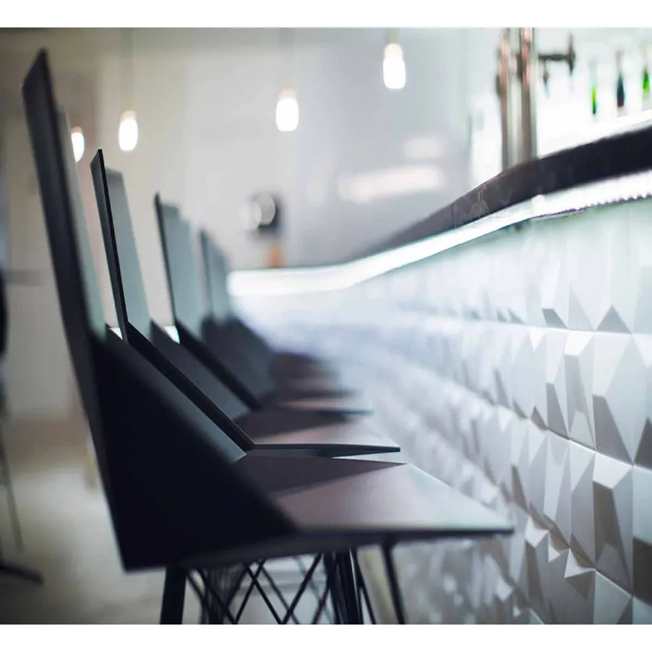 Sgabello da esterno H 111 cm Faz by Vondom in polipropilene e acciaio Viadurini