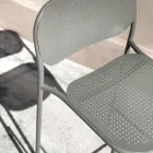 Sgabello da Esterno Impilabile in Metallo Made in Italy 2 Pezzi - Sinergia Viadurini