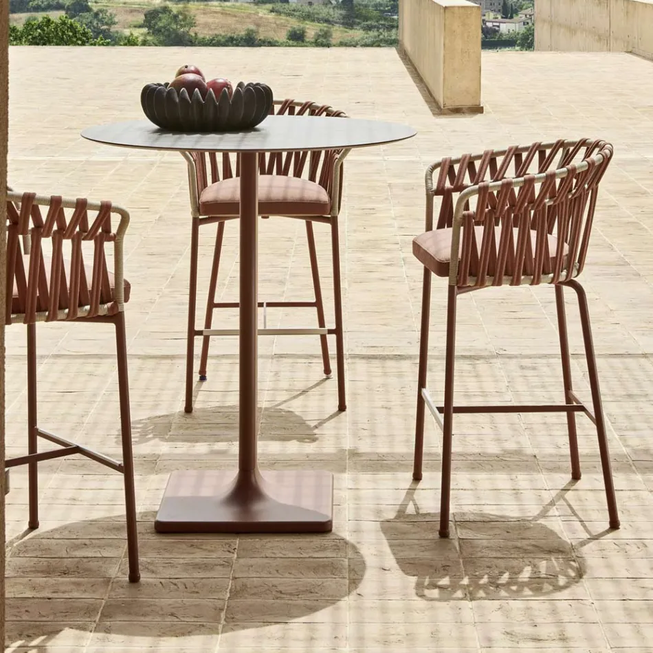 Sgabello da Esterno in Alluminio Made in Italy - Emmacross by Varaschin Viadurini