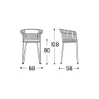 Sgabello da Esterno in Alluminio Made in Italy - Emmacross by Varaschin Viadurini