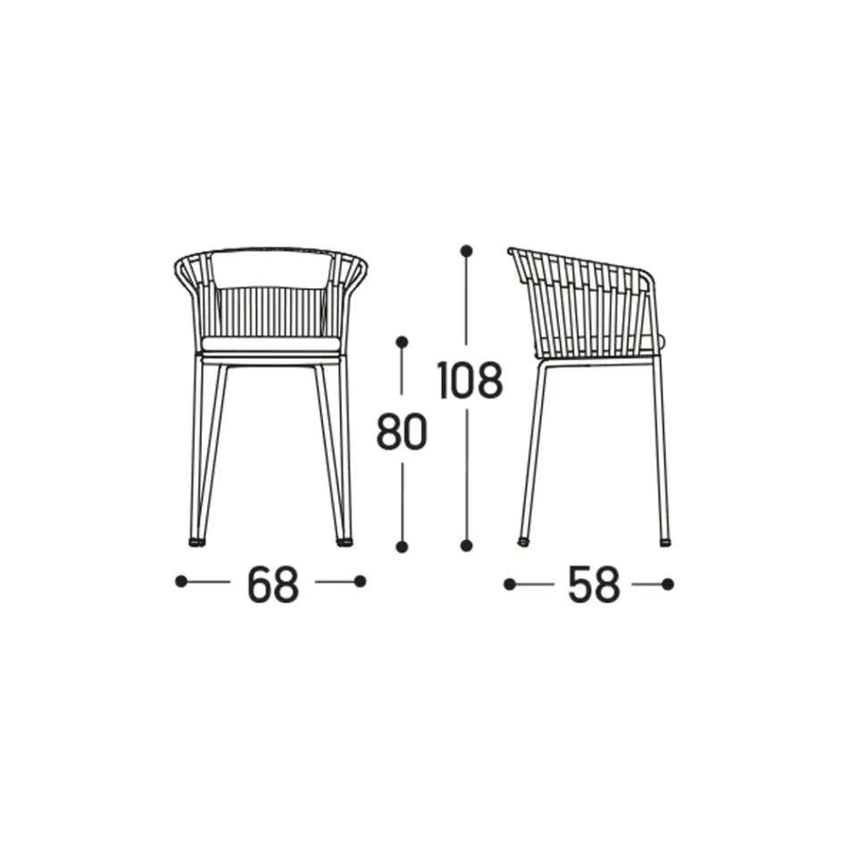 Sgabello da Esterno in Alluminio Made in Italy - Emmacross by Varaschin Viadurini