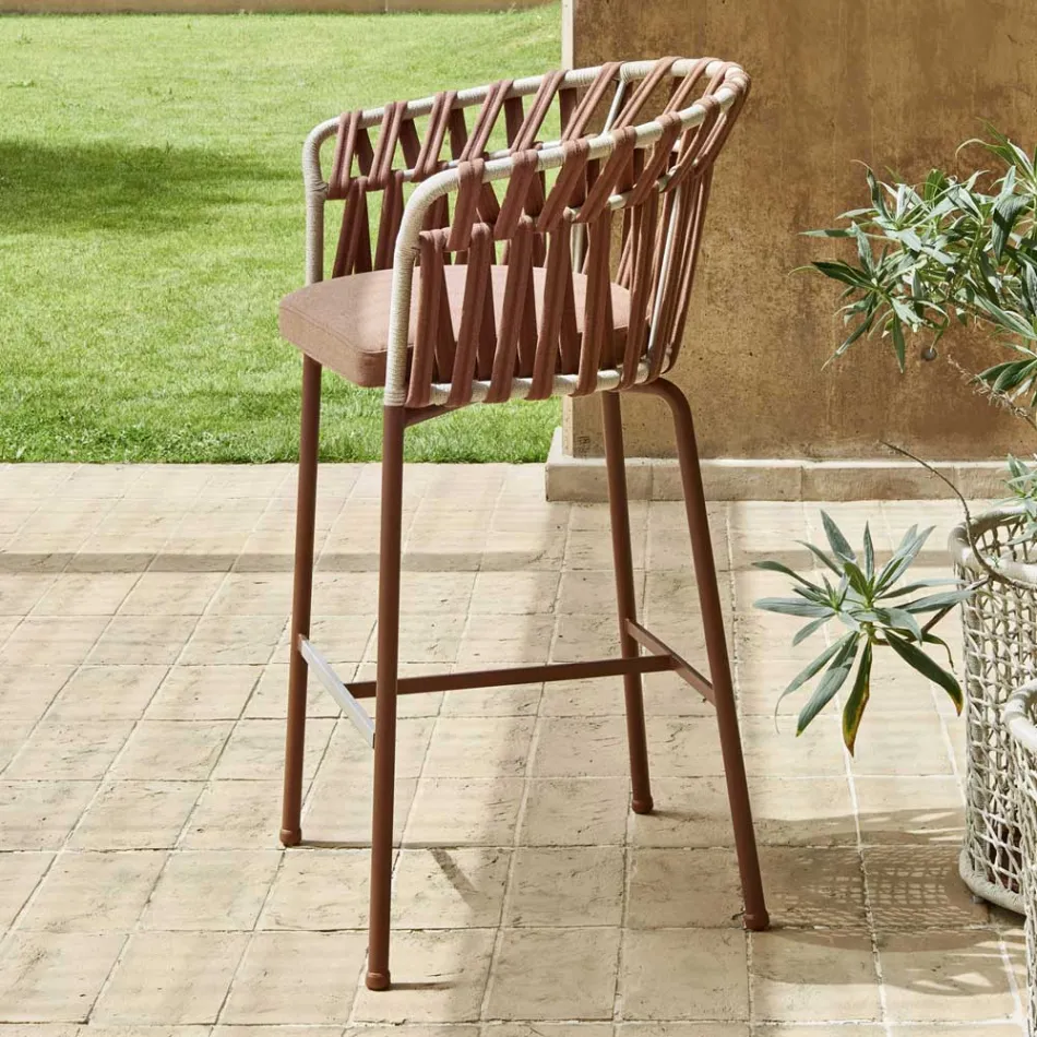 Sgabello da Esterno in Alluminio Made in Italy - Emmacross by Varaschin Viadurini