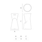 Sgabello da Esterno Luminoso in Polietilene Bianco Made in Italy - Fragola Viadurini