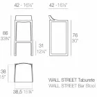 Sgabello da esterno Wall Street Vondom, polipropilene e fibra di vetro Viadurini