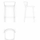 Sgabello da giardino Africa Vondom in polipropilene H 85 cm, di design Viadurini