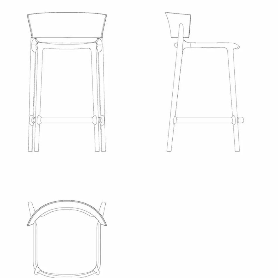 Sgabello da giardino Africa Vondom in polipropilene H 85 cm, di design Viadurini