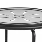 Sgabello da Giardino Artigianale in Ferro con Poggiapiedi Made in Italy - Sireo Viadurini