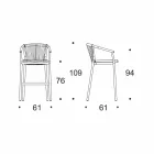Sgabello da Giardino Impilabile Alluminio e Tessuto Tecnico – Smart by Varaschin Viadurini