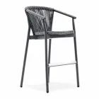 Sgabello da Giardino Impilabile Alluminio e Tessuto Tecnico – Smart by Varaschin Viadurini