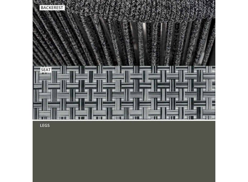 Sgabello da Giardino Impilabile Alluminio e Tessuto Tecnico – Smart by Varaschin Viadurini