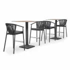 Sgabello da Giardino Impilabile Alluminio e Tessuto Tecnico – Smart by Varaschin Viadurini