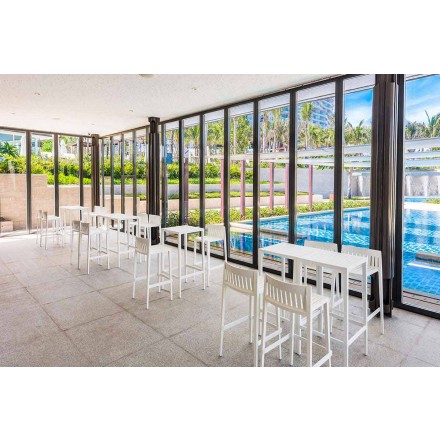 Sgabello da giardino impilabile H 97 cm in polipropilene Vondom Spritz Viadurini