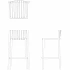 Sgabello da giardino impilabile H 97 cm in polipropilene Vondom Spritz Viadurini