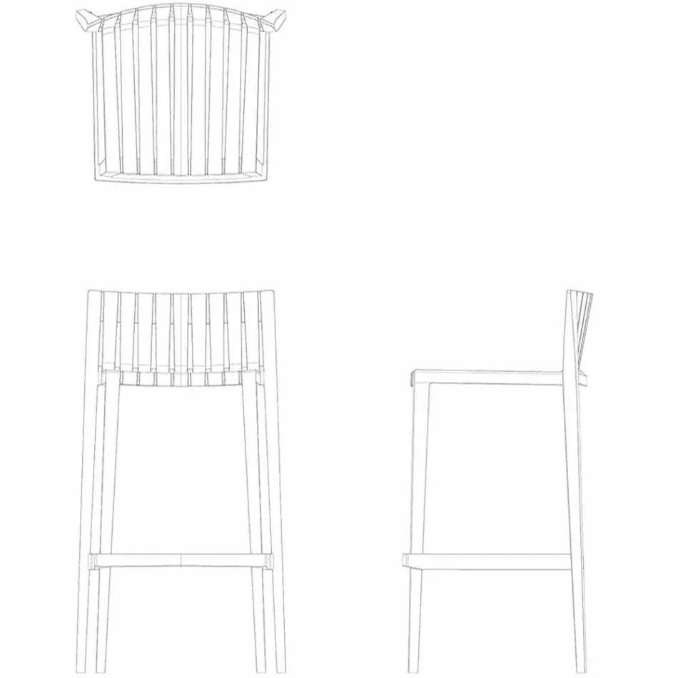 Sgabello da giardino impilabile H 97 cm in polipropilene Vondom Spritz Viadurini