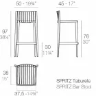 Sgabello da giardino impilabile H 97 cm in polipropilene Vondom Spritz Viadurini