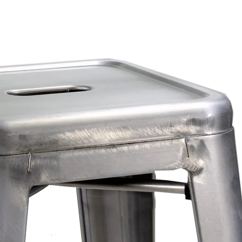 Sgabello da Interno e Esterno in Ferro Altezza 45 cm - Cancelleria Viadurini