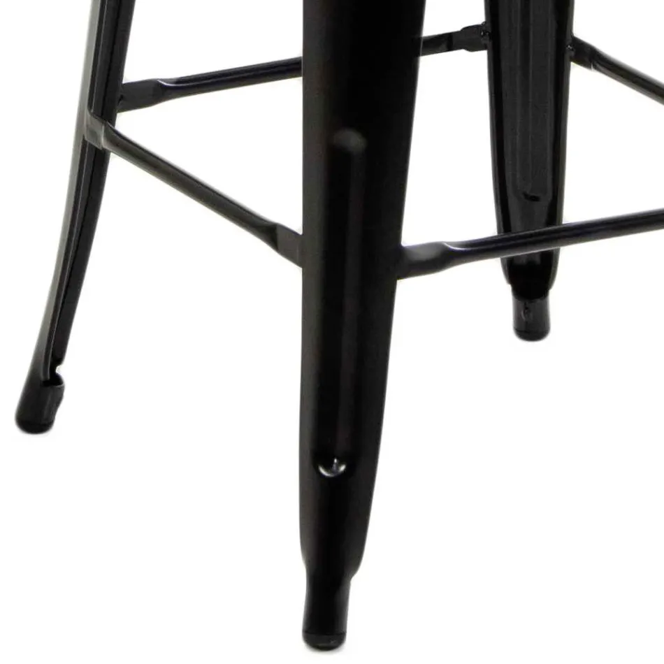 Sgabello da Interno e Esterno in Ferro e Legno - Cancelleria Viadurini