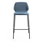 Sgabello da Soggiorno Design Moderno Elegante in Tessuto con Bordino - Scarat Viadurini