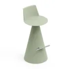 Sgabello da Soggiorno Realizzato in Polietilene con Poggiapiedi - Ellisse Viadurini