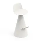 Sgabello da Soggiorno Realizzato in Polietilene con Poggiapiedi - Ellisse Viadurini