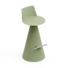 Sgabello da Soggiorno Realizzato in Polietilene con Poggiapiedi - Ellisse Viadurini