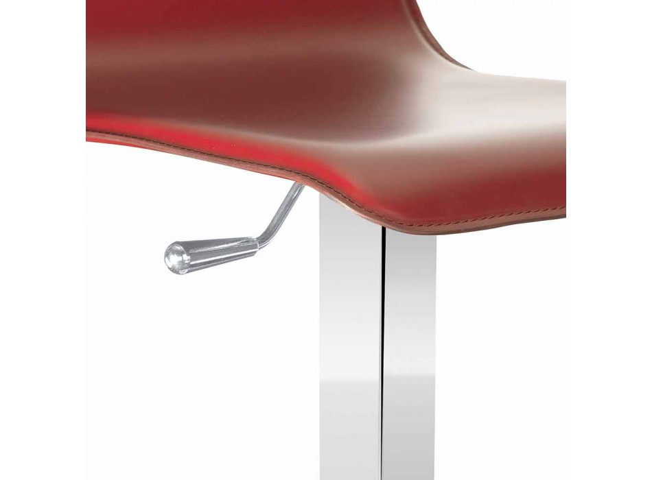 Sgabello di design con seduta regolabile e base cromata Inigo Viadurini