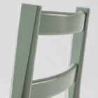 Sgabello di Lusso in Faggio Massello con Seduta in Tessuto Made in Italy - Nora Viadurini