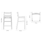 Sgabello di Lusso in Faggio Massello con Seduta in Tessuto Made in Italy - Nora Viadurini