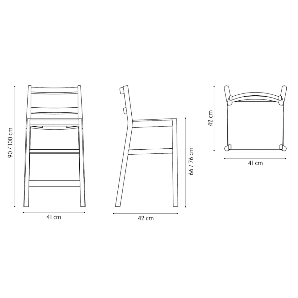 Sgabello di Lusso in Faggio Massello con Seduta in Tessuto Made in Italy - Nora Viadurini