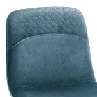 Sgabello Elegante di Design Moderno in Velluto Colorato e Metallo - Bizet Viadurini