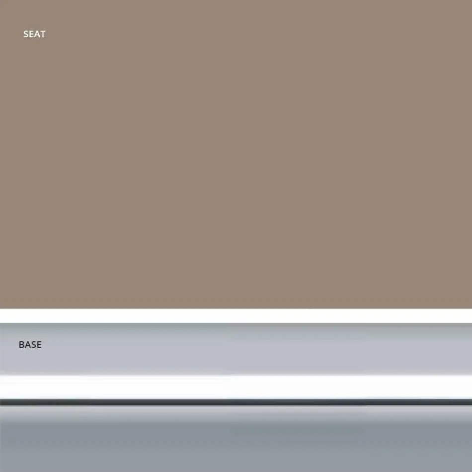 Sgabello Fisso in Ecopelle, Design Moderno H 65 cm- Alina Viadurini