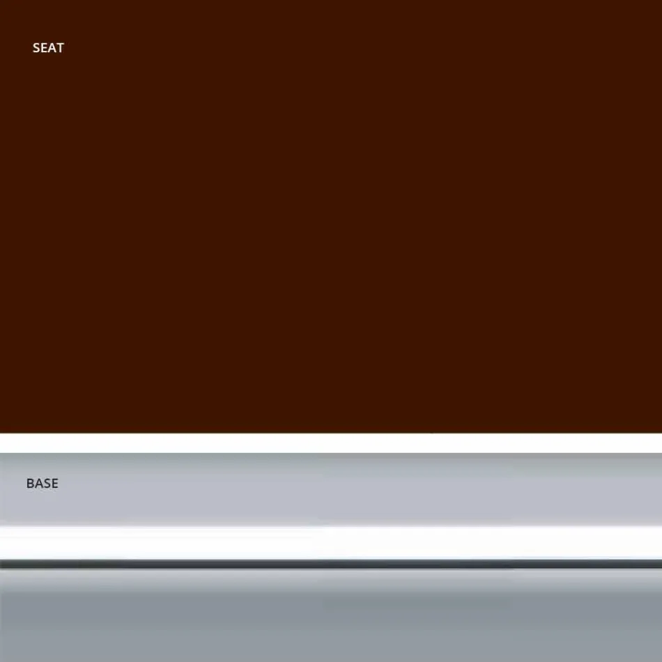 Sgabello Fisso in Ecopelle, Design Moderno H 65 cm- Alina Viadurini