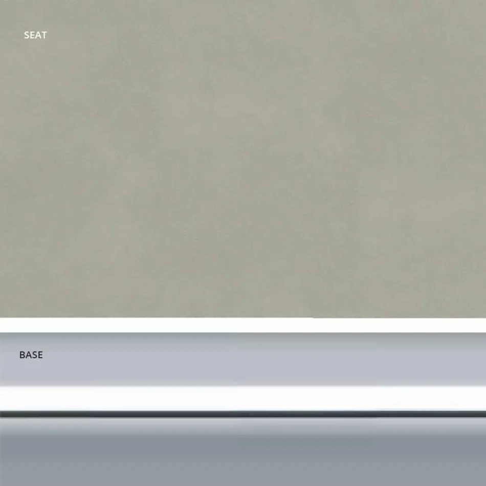 Sgabello Fisso in Ecopelle, Design Moderno H 65 cm- Alina Viadurini