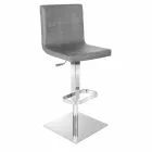 Sgabello girevole con schienale di design moderno Gord, H 113 cm Viadurini