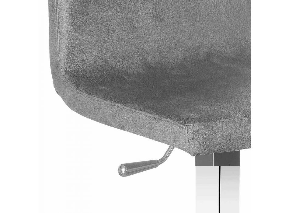 Sgabello girevole con schienale di design moderno Gord, H 113 cm Viadurini