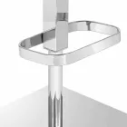 Sgabello girevole con schienale di design moderno Gord, H 113 cm Viadurini