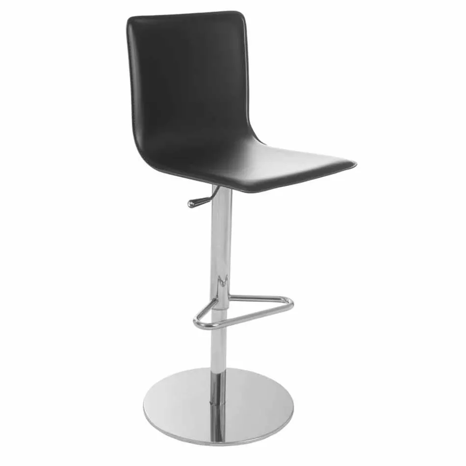 Sgabello girevole con schienale di design moderno Gord, H 113 cm Viadurini